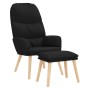 Entspannungssessel mit Fußhocker, schwarzer Stoff von , Sessel - Ref: Foro24-3097348, Preis: 131,43 €, Rabatt: %