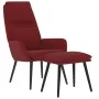 Entspannungsstuhl mit Fußhocker aus dunkelrotem Stoff von , Sessel - Ref: Foro24-3097776, Preis: 148,59 €, Rabatt: %