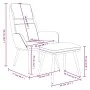 Entspannungsstuhl mit Fußhocker aus dunkelrotem Stoff von , Sessel - Ref: Foro24-3097776, Preis: 148,59 €, Rabatt: %