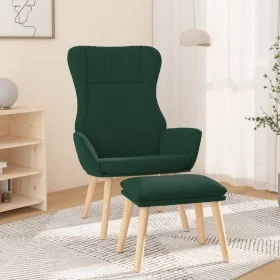 Relax armchair with dark green fabric footstool by , Armchairs - Ref: Foro24-3097887, Price: 135,45 €, Discount: %