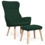 Entspannungssessel mit Hocker, dunkelgrüner Stoff von , Sessel - Ref: Foro24-3097887, Preis: 139,89 €, Rabatt: %