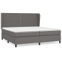 Box spring bed with gray synthetic leather mattress 200x200 cm by , Beds and slatted bases - Ref: Foro24-3128995, Price: 715,...