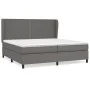 Box spring bed with gray synthetic leather mattress 200x200 cm by , Beds and slatted bases - Ref: Foro24-3128995, Price: 724,...