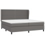 Box spring bed with gray synthetic leather mattress 200x200 cm by , Beds and slatted bases - Ref: Foro24-3128995, Price: 715,...