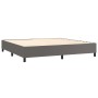 Box spring bed with gray synthetic leather mattress 200x200 cm by , Beds and slatted bases - Ref: Foro24-3128995, Price: 715,...