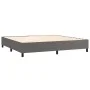Box spring bed with gray synthetic leather mattress 200x200 cm by , Beds and slatted bases - Ref: Foro24-3128995, Price: 724,...
