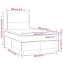 Box spring bed with gray synthetic leather mattress and LED lights 120x200 cm by , Beds and slatted bases - Ref: Foro24-31358...