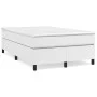 Box spring bed with white synthetic leather mattress 120x200 cm by , Beds and slatted bases - Ref: Foro24-3144597, Price: 358...