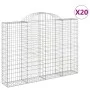 Wire mesh baskets 20 units, arched shape, iron, 200x30x140/160 cm. by , Pots and planters - Ref: Foro24-3146167, Price: 1,00 ...