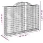 Wire mesh baskets 20 units, arched shape, iron, 200x30x140/160 cm. by , Pots and planters - Ref: Foro24-3146167, Price: 1,00 ...