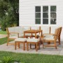Juego comedor jardín con cojines 9 piezas madera maciza acacia de , Conjuntos de jardín - Ref: Foro24-3154976, Precio: 956,35...