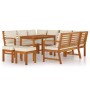 Juego comedor jardín con cojines 9 piezas madera maciza acacia de , Conjuntos de jardín - Ref: Foro24-3154976, Precio: 956,35...