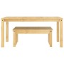 Juego de comedor Panama 3 pzas madera maciza de pino