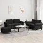 Juego de sofás con cojines 3 piezas terciopelo negro de , Sofás - Ref: Foro24-3202225, Precio: 520,11 €, Descuento: %