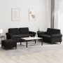 Juego de sofás con cojines 3 piezas terciopelo negro de , Sofás - Ref: Foro24-3202225, Precio: 528,65 €, Descuento: %