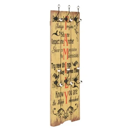 Wall coat rack FAMILY with 6 hooks 120x40 cm by , Hat and coat racks - Ref: Foro24-245856, Price: 58,50 €, Discount: %