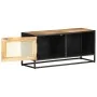 TV-Schrank aus rauem Mangoholz und natürlichem Rohrgeflecht, 90 x 30 x 40 cm von vidaXL, TV-Möbel - Ref: Foro24-323144, Preis...