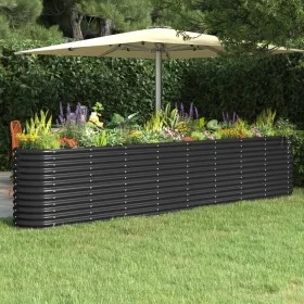 Planter raised bed in anthracite powder-coated steel, 332x40x68 cm by , Pots and planters - Ref: Foro24-318911, Price: 116,08...