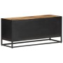 Mueble para TV madera mango rugosa y caña natural 90x30x40 cm de vidaXL, Muebles TV - Ref: Foro24-323144, Precio: 155,22 €, D...