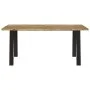 Solid acacia wood dining table 150x90x75 cm by , Kitchen and dining tables - Ref: Foro24-353298, Price: 186,24 €, Discount: %