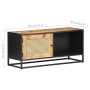 Mueble para TV madera mango rugosa y caña natural 90x30x40 cm de vidaXL, Muebles TV - Ref: Foro24-323144, Precio: 155,22 €, D...