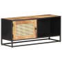Mueble para TV madera mango rugosa y caña natural 90x30x40 cm de vidaXL, Muebles TV - Ref: Foro24-323144, Precio: 155,22 €, D...