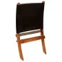 Faltbarer Relaxsessel aus echtem schwarzem Leder von , Klapphocker und Stühle - Ref: Foro24-246364, Preis: 185,96 €, Rabatt: %