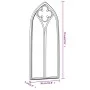 Black iron garden mirror for outdoor use 70x30 cm by , Mirrors - Ref: Foro24-318352, Price: 82,44 €, Discount: %