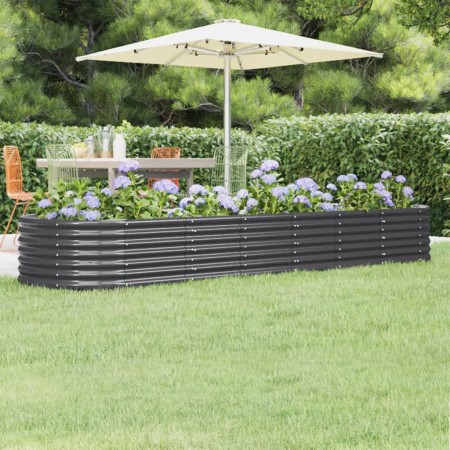 Planter raised bed in anthracite powder-coated steel, 296x80x36 cm by , Pots and planters - Ref: Foro24-318926, Price: 70,60 ...