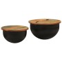 Set of 2 solid reclaimed wood coffee tables by , Coffee table - Ref: Foro24-351753, Price: 144,69 €, Discount: %