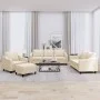 Set of sofas with 4 cream fabric cushions by , Sofas - Ref: Foro24-3201780, Price: 723,86 €, Discount: %