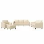 Set of sofas with 4 cream fabric cushions by , Sofas - Ref: Foro24-3201780, Price: 723,86 €, Discount: %