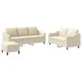 3-piece sofa set with cream fabric cushions by , Sofas - Ref: Foro24-3201844, Price: 559,03 €, Discount: %
