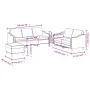 3-piece sofa set with cream fabric cushions by , Sofas - Ref: Foro24-3201844, Price: 559,03 €, Discount: %