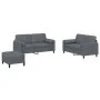 3-piece dark gray velvet sofa set with cushions by , Sofas - Ref: Foro24-3202005, Price: 468,26 €, Discount: %
