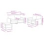 Dreiteiliges Sofaset mit dunkelgrauen Samtkissen. von , Sofas - Ref: Foro24-3202005, Preis: 459,96 €, Rabatt: %