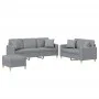 3-piece sofa set with light gray fabric cushions by , Sofas - Ref: Foro24-3202142, Price: 548,40 €, Discount: %
