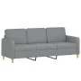 3-piece sofa set with light gray fabric cushions by , Sofas - Ref: Foro24-3202142, Price: 548,40 €, Discount: %