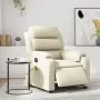 Sillón de masaje reclinable eléctrico cuero sintético crema de , Sillones - Ref: Foro24-3205036, Precio: 304,70 €, Descuento: %