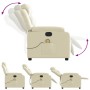 Sillón de masaje reclinable eléctrico cuero sintético crema de , Sillones - Ref: Foro24-3205036, Precio: 300,00 €, Descuento: %