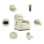 Sillón de masaje reclinable eléctrico cuero sintético crema de , Sillones - Ref: Foro24-3205036, Precio: 304,70 €, Descuento: %