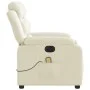 Sillón de masaje reclinable eléctrico cuero sintético crema de , Sillones - Ref: Foro24-3205036, Precio: 304,70 €, Descuento: %