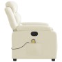 Sillón de masaje reclinable eléctrico cuero sintético crema de , Sillones - Ref: Foro24-3205036, Precio: 300,00 €, Descuento: %