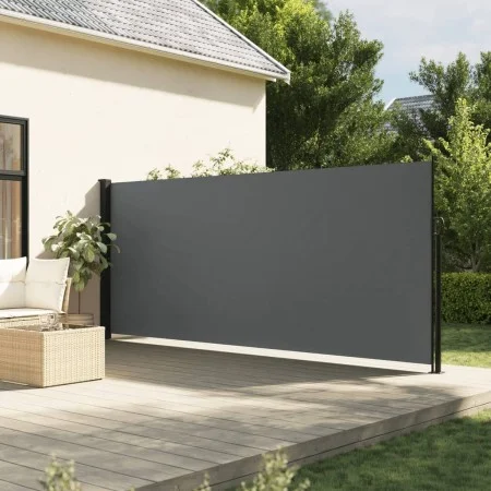 Retractable side awning in anthracite grey, 160x600 cm. by , Umbrellas - Ref: Foro24-4004533, Price: 94,25 €, Discount: %