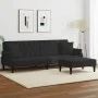 2-seater sofa bed with pillows and black velvet stool by , Sofas - Ref: Foro24-3216222, Price: 364,42 €, Discount: %