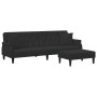 Zweiplätziges Schlafsofa mit Kissen und Hocker aus schwarzem Samt. von , Sofas - Ref: Foro24-3216222, Preis: 372,10 €, Rabatt: %