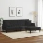 2-seater sofa bed with pillows and black velvet stool by , Sofas - Ref: Foro24-3216222, Price: 364,42 €, Discount: %