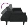 Zweiplätziges Schlafsofa mit Kissen und Hocker aus schwarzem Samt. von , Sofas - Ref: Foro24-3216222, Preis: 372,10 €, Rabatt: %