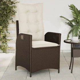 Garten-Liegesessel mit braunen Kunststoff-Rattan-Kissen. von , Gartenstühle - Ref: Foro24-365258, Preis: 134,77 €, Rabatt: %