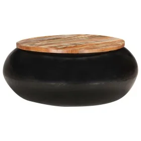 Mesa de centro madera maciza reciclada negra 68x68x30 cm de vidaXL, Mesas de centro - Ref: Foro24-323532, Precio: 130,32 €, D...